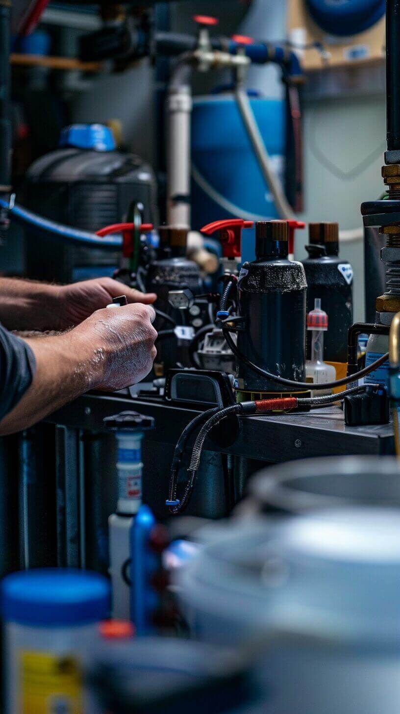 Inspectie en reiniging onderdelen waterontharder