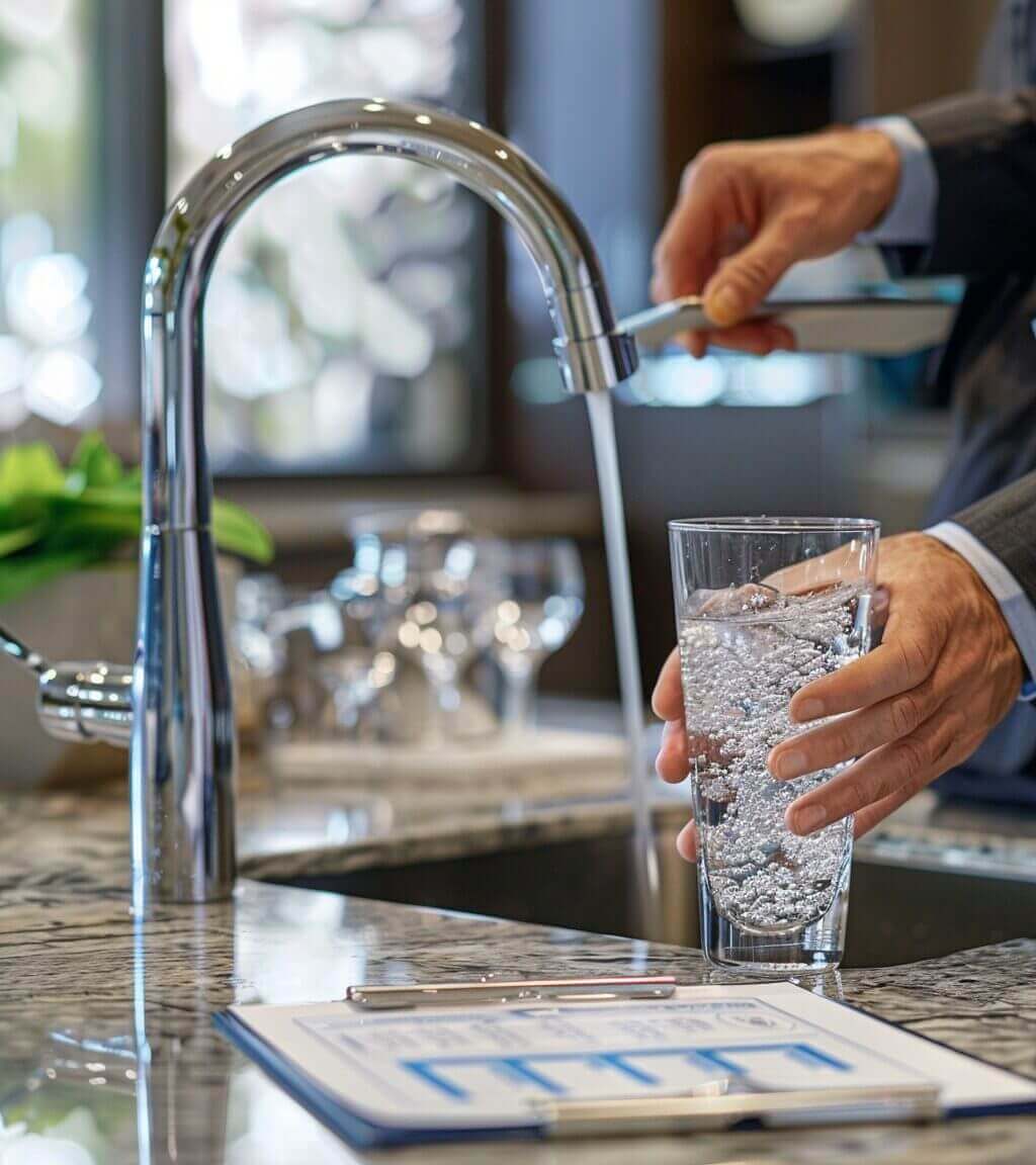 identificeren van tekenen van hard water